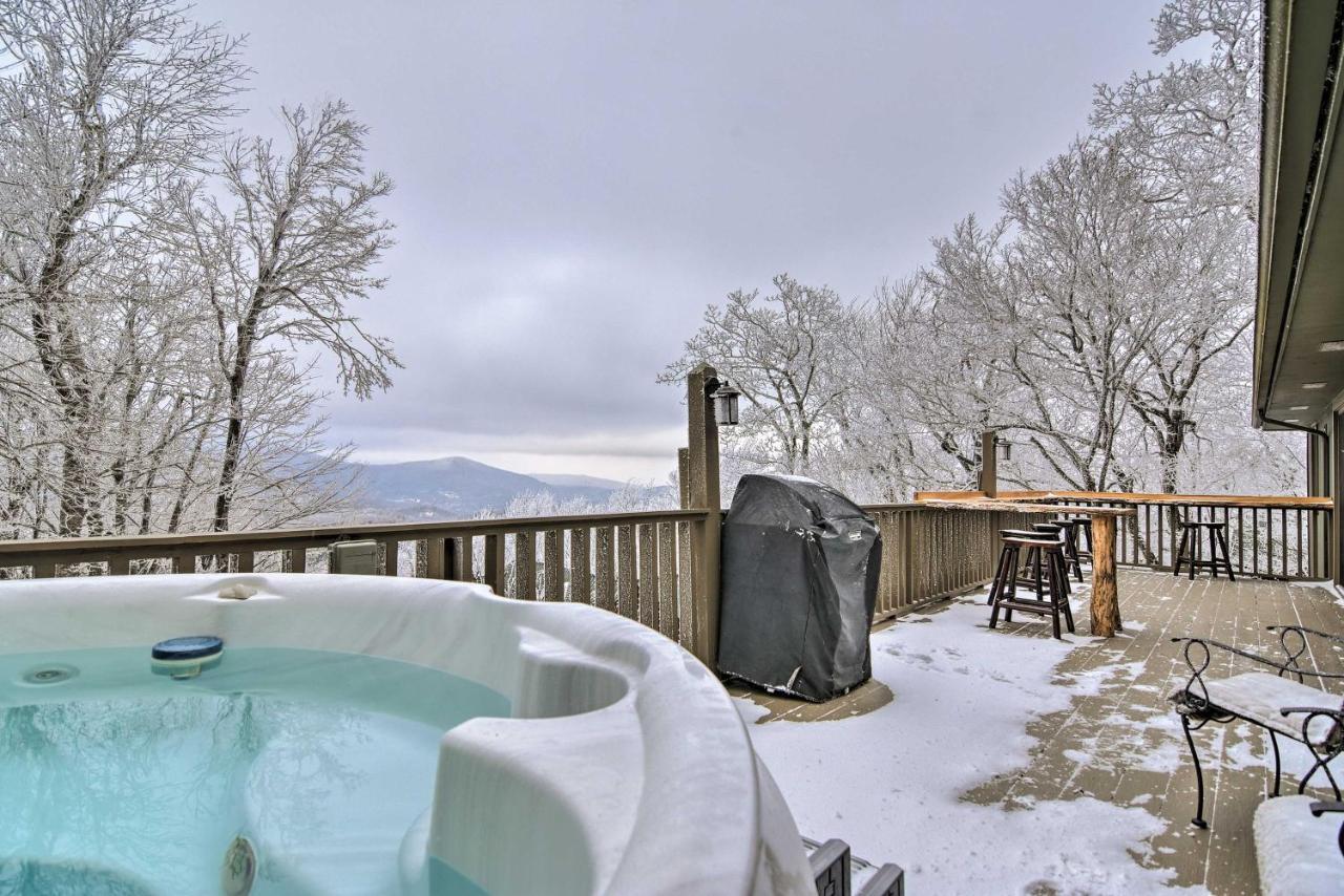 Cabin With Hot Tub And Mountain Views Less Than 5 Mi To Boone Блоуинг Рок Екстериор снимка
